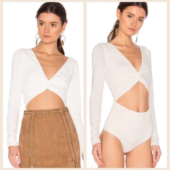 NWOT Majorelle Viva Twist Crop Top Bodysuit Sz. M - Picture 1 of 4